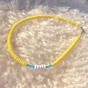 Yellow and blue anklet or bracelet